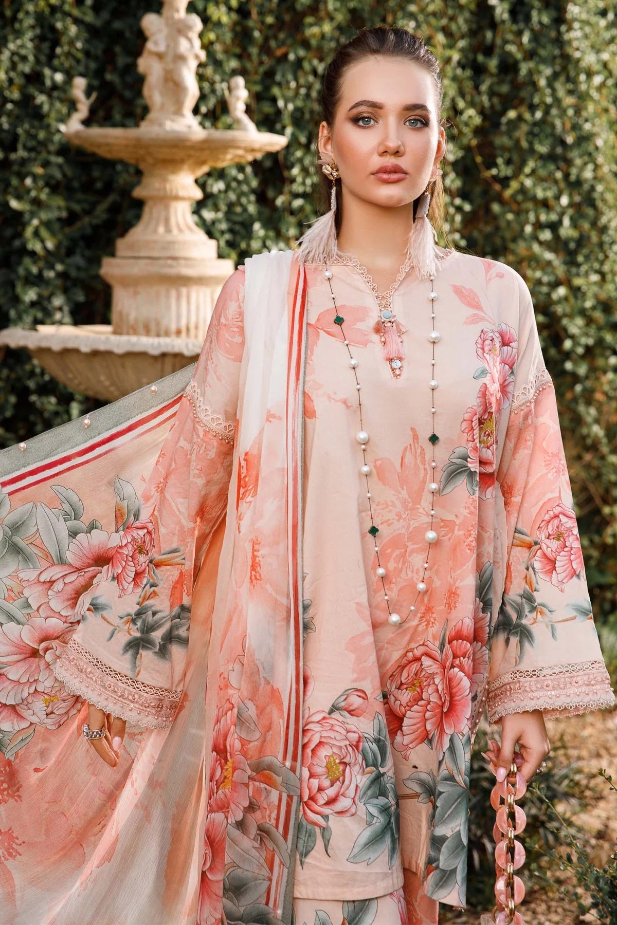 MPrints By Maria B Embroidered Lawn Suits Unstitched 3 Piece MPT-1714-B