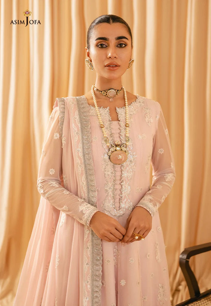 Mehr o Mah by Asim Jofa Festive Embroidered 3pc Unstitched Suit AJM-14