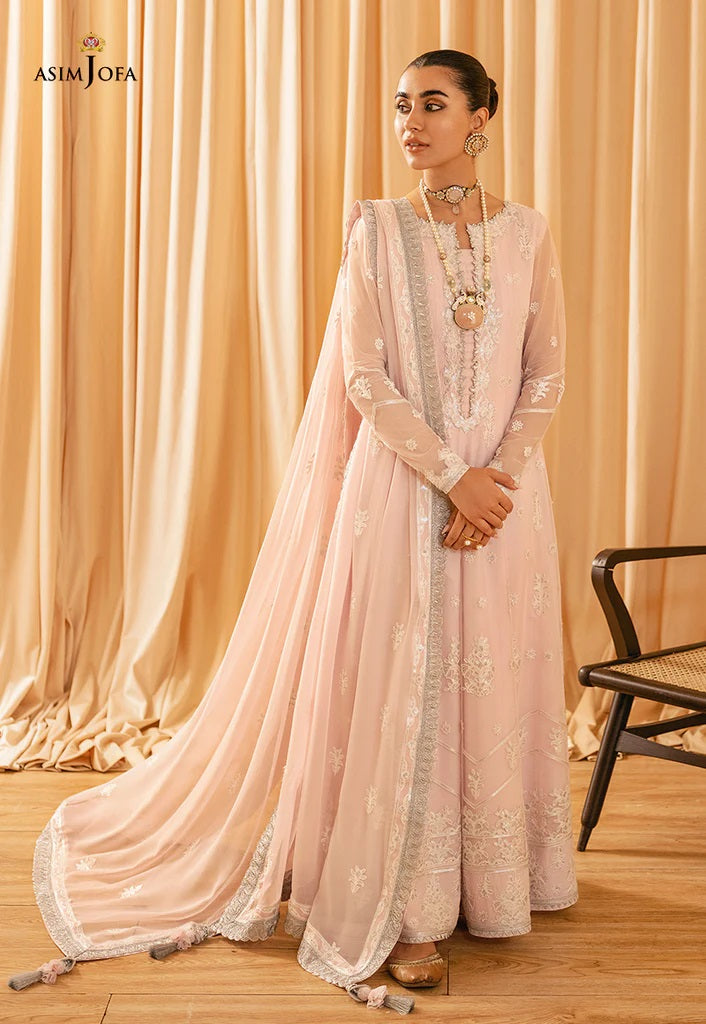 Mehr o Mah by Asim Jofa Festive Embroidered 3pc Unstitched Suit AJM-14