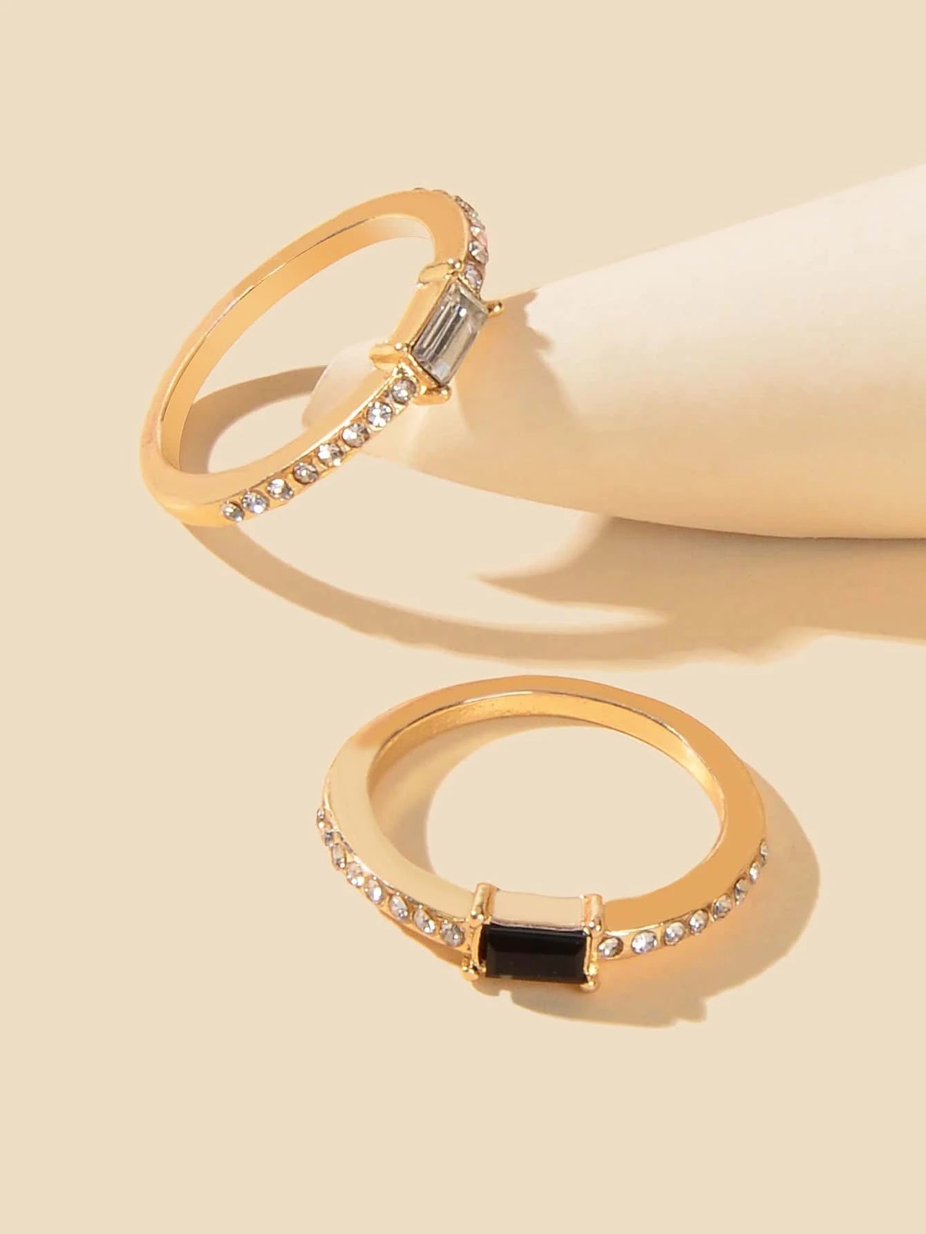 2pcs Geometric Decor Ring - HDJ 153