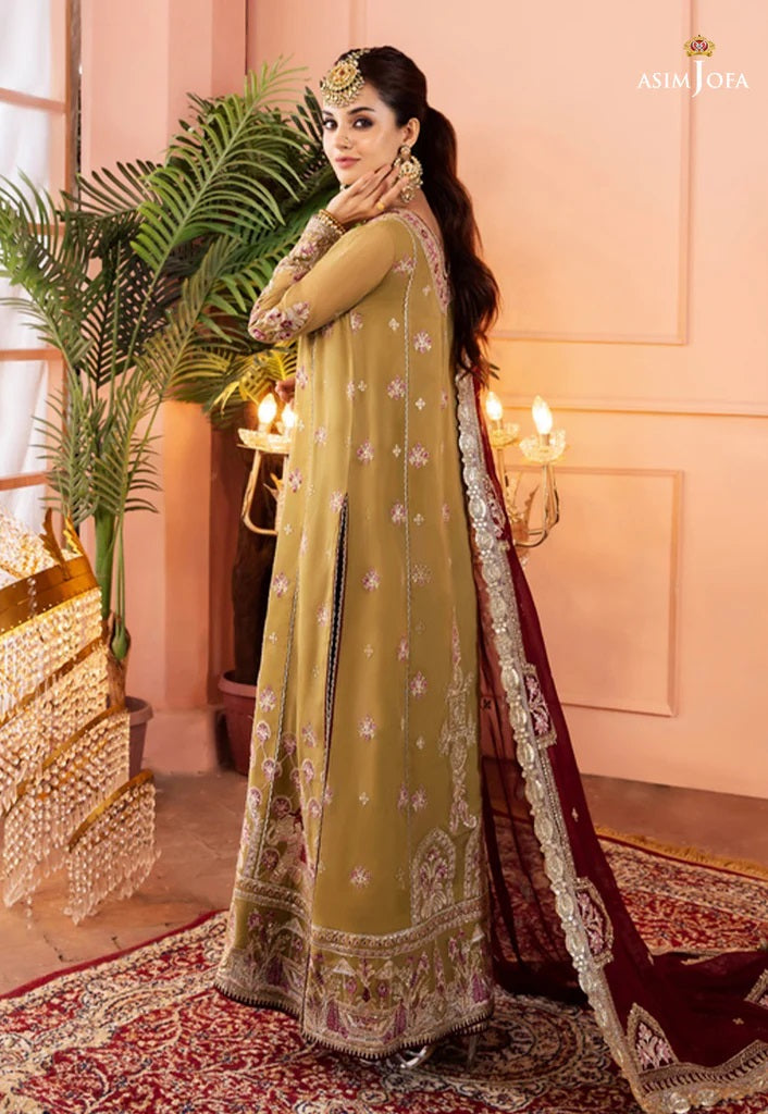 Mehr o Mah by Asim Jofa Festive Embroidered 3pc Unstitched Suit AJM-15