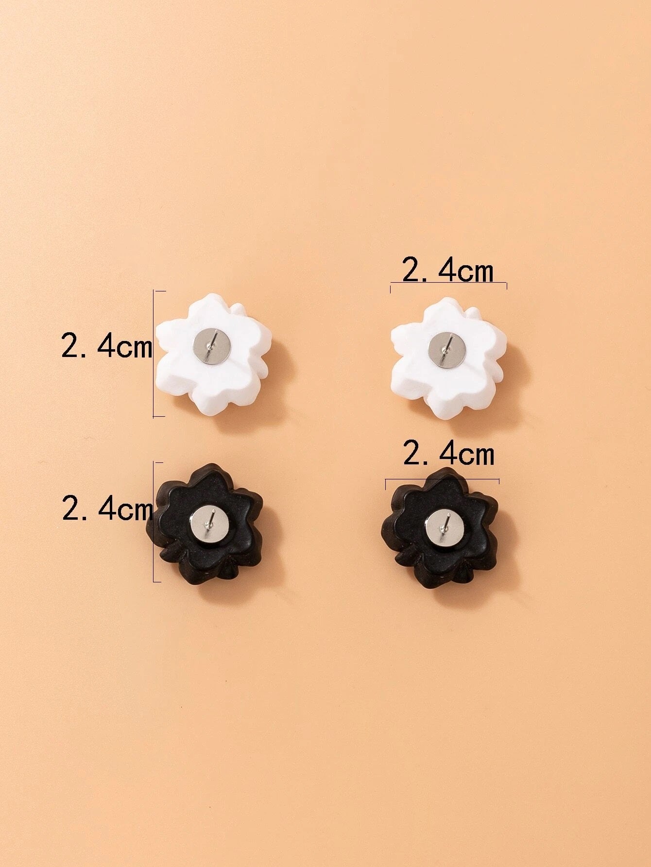 2pairs Flower Stud Earrings - HDJ 164