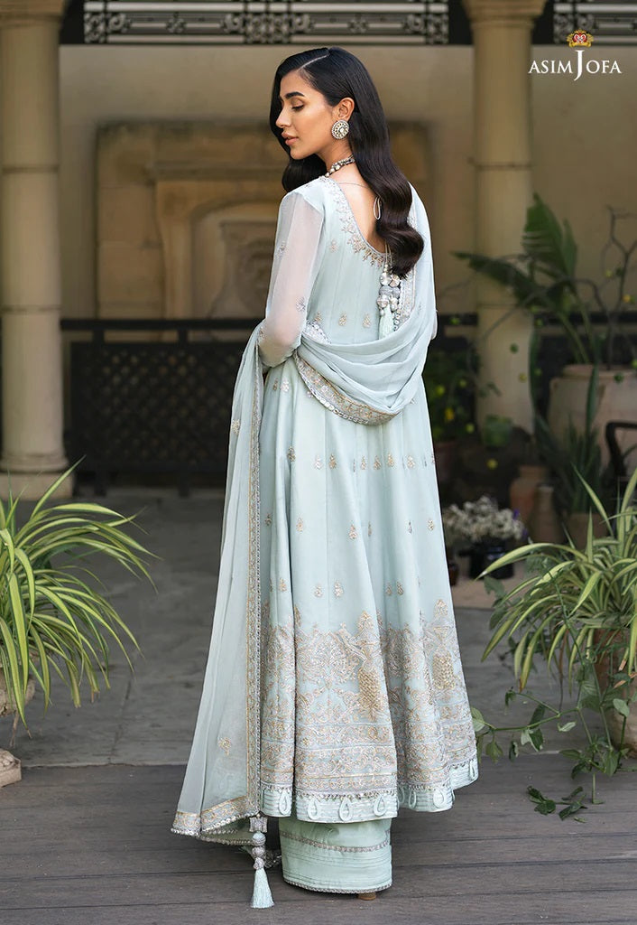 Mehr o Mah by Asim Jofa Festive Embroidered 3pc Unstitched Suit AJM-16