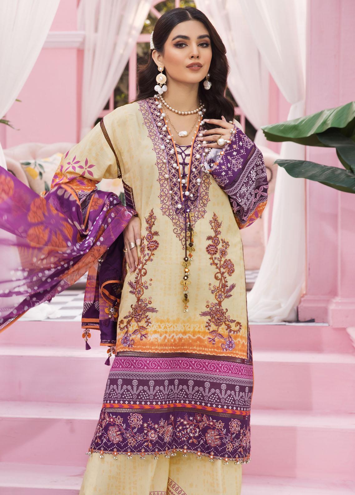 Viva by Anaya Embroidered Lawn Suits Unstitched 3 Piece VL22-16-SANJANA
