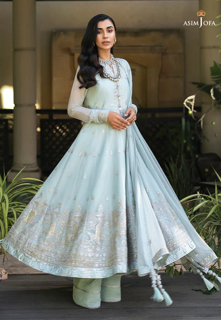 Mehr o Mah by Asim Jofa Festive Embroidered 3pc Unstitched Suit AJM-16