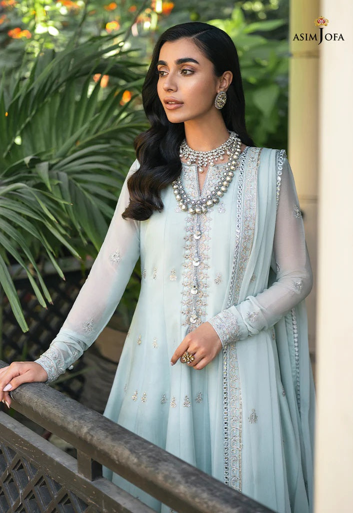 Mehr o Mah by Asim Jofa Festive Embroidered 3pc Unstitched Suit AJM-16
