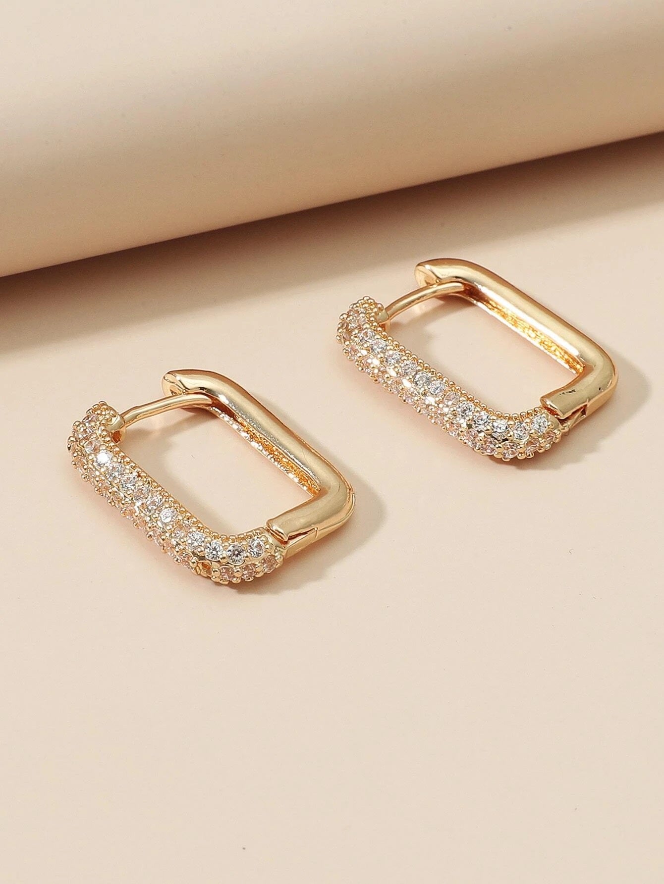 Zircon Fancy Hoop Earrings - HDJ 178