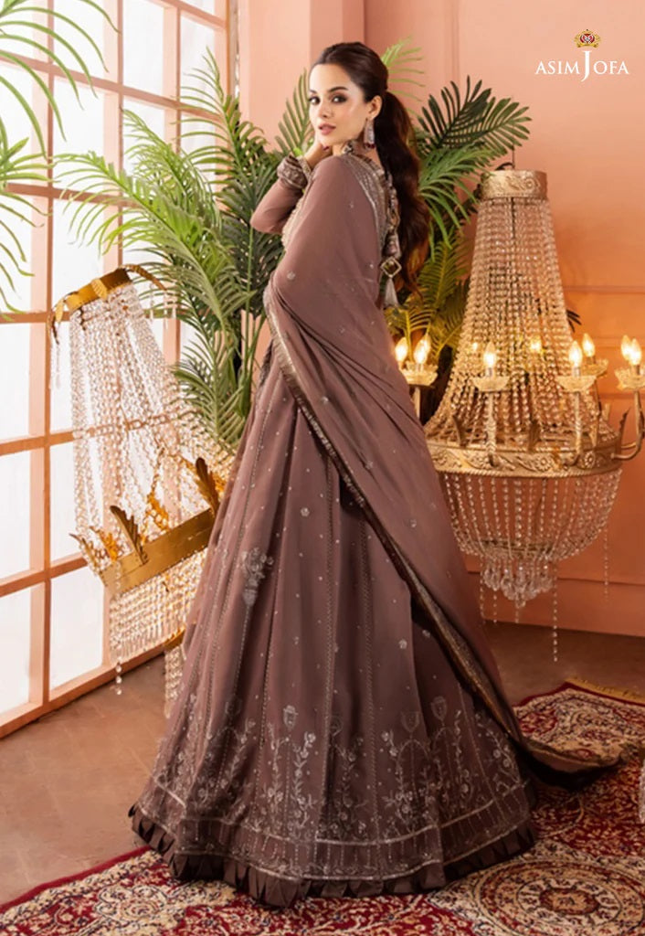 Mehr o Mah by Asim Jofa Festive Embroidered 3pc Unstitched Suit AJM-17