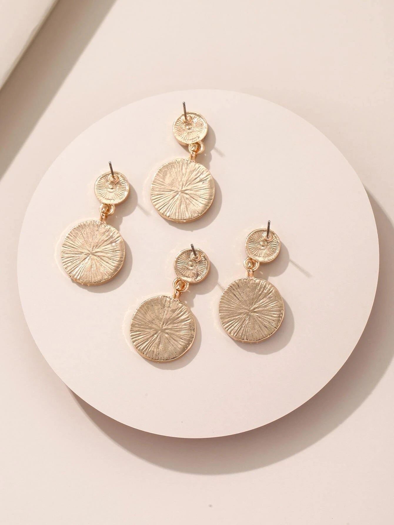 2pairs Marble Pattern Drop Earrings - HDJ 181