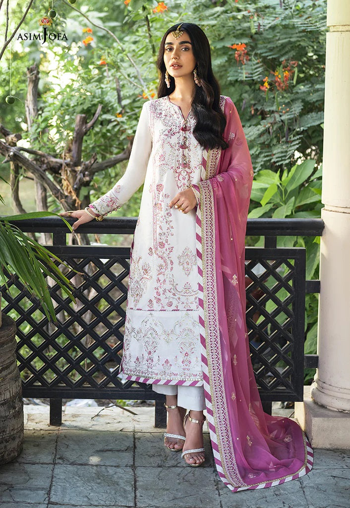 Mehr o Mah by Asim Jofa Festive Embroidered 3pc Unstitched Suit AJM-18