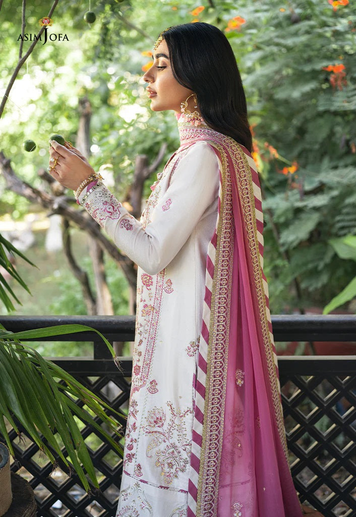 Mehr o Mah by Asim Jofa Festive Embroidered 3pc Unstitched Suit AJM-18