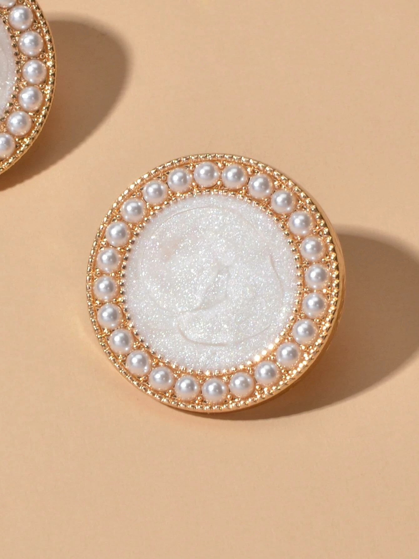 Faux Pearl Style Stud Earrings - HDJ 191