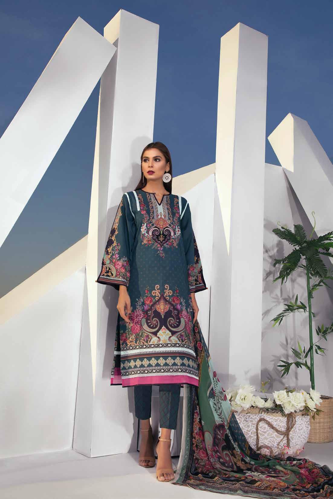 Firdous Urbane Digital Printed Lawn Unstitched 3 Piece - 507A