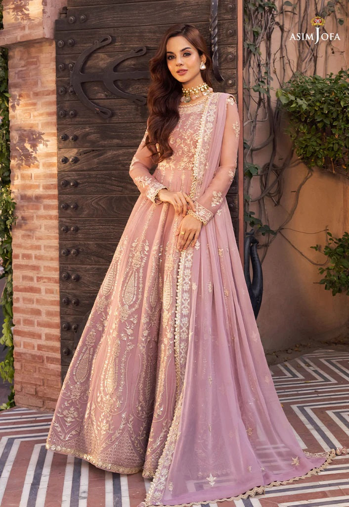 Mehr o Mah by Asim Jofa Festive Embroidered 3pc Unstitched Suit AJM-19