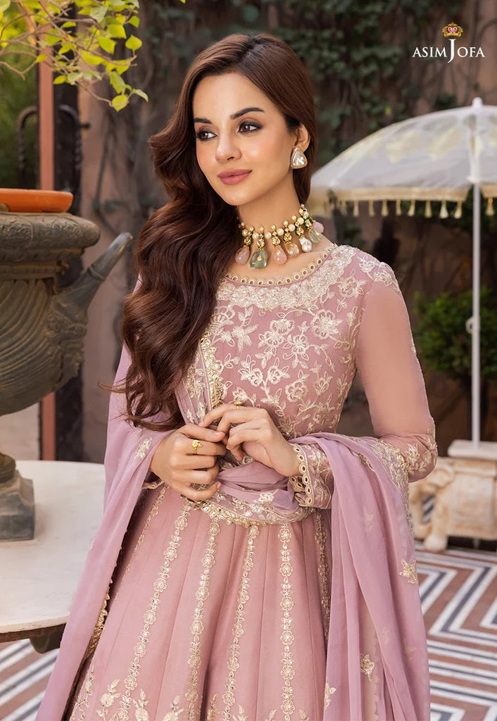 Mehr o Mah by Asim Jofa Festive Embroidered 3pc Unstitched Suit AJM-19