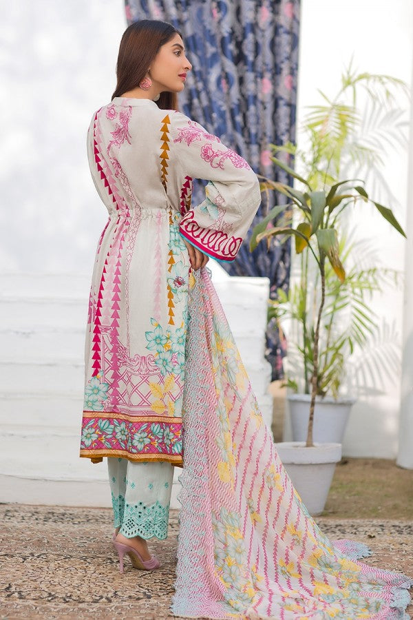 Noor Jahan Embroidered Lawn Unstitched 3 Piece Suit - SS01