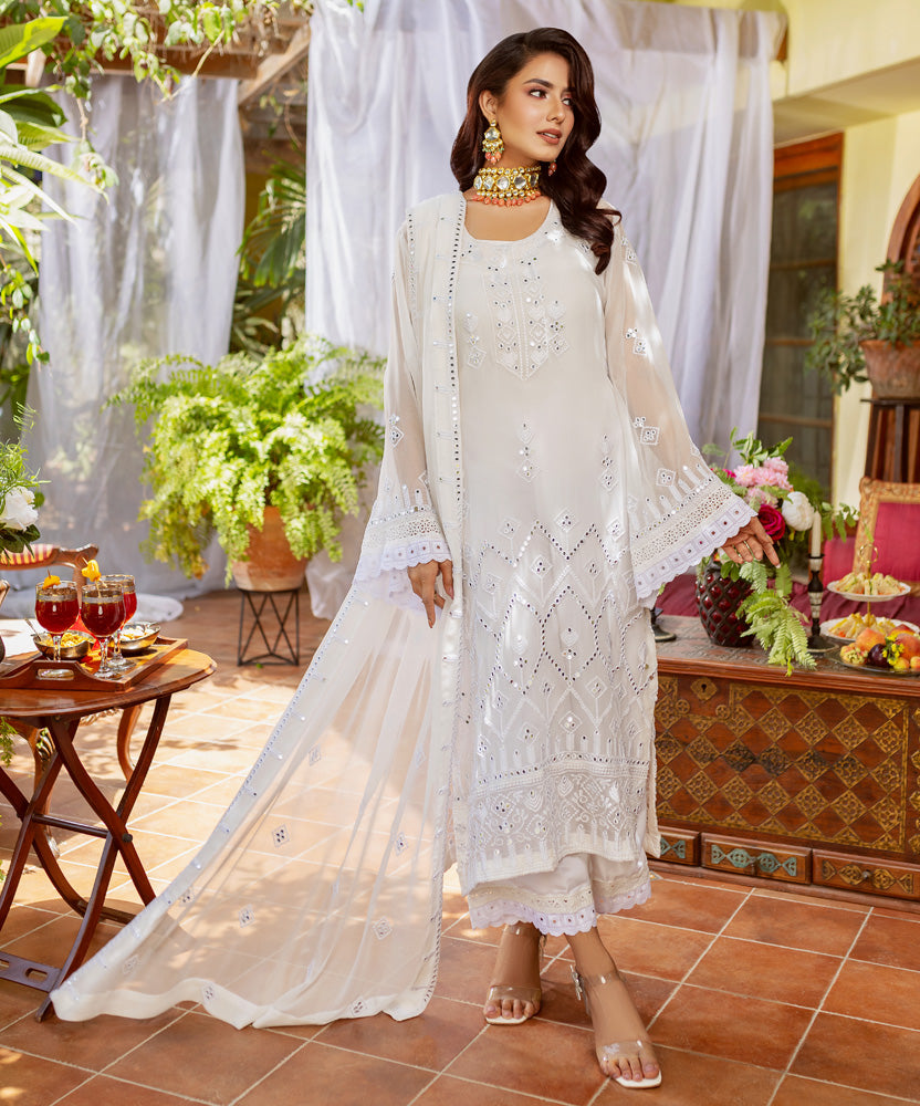 Naushad Imdad Embroidered Chiffon Suits Unstitched 3 Piece - NIC-01 Riwayat e Khas