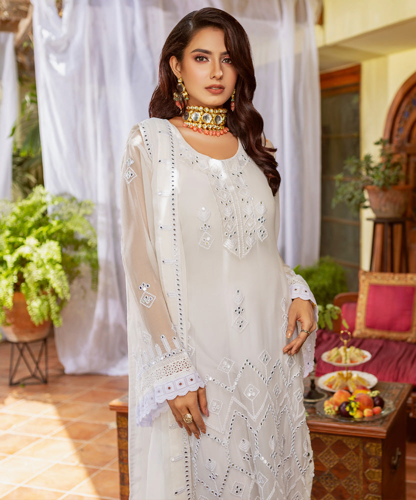 Naushad Imdad Embroidered Chiffon Suits Unstitched 3 Piece - NIC-01 Riwayat e Khas
