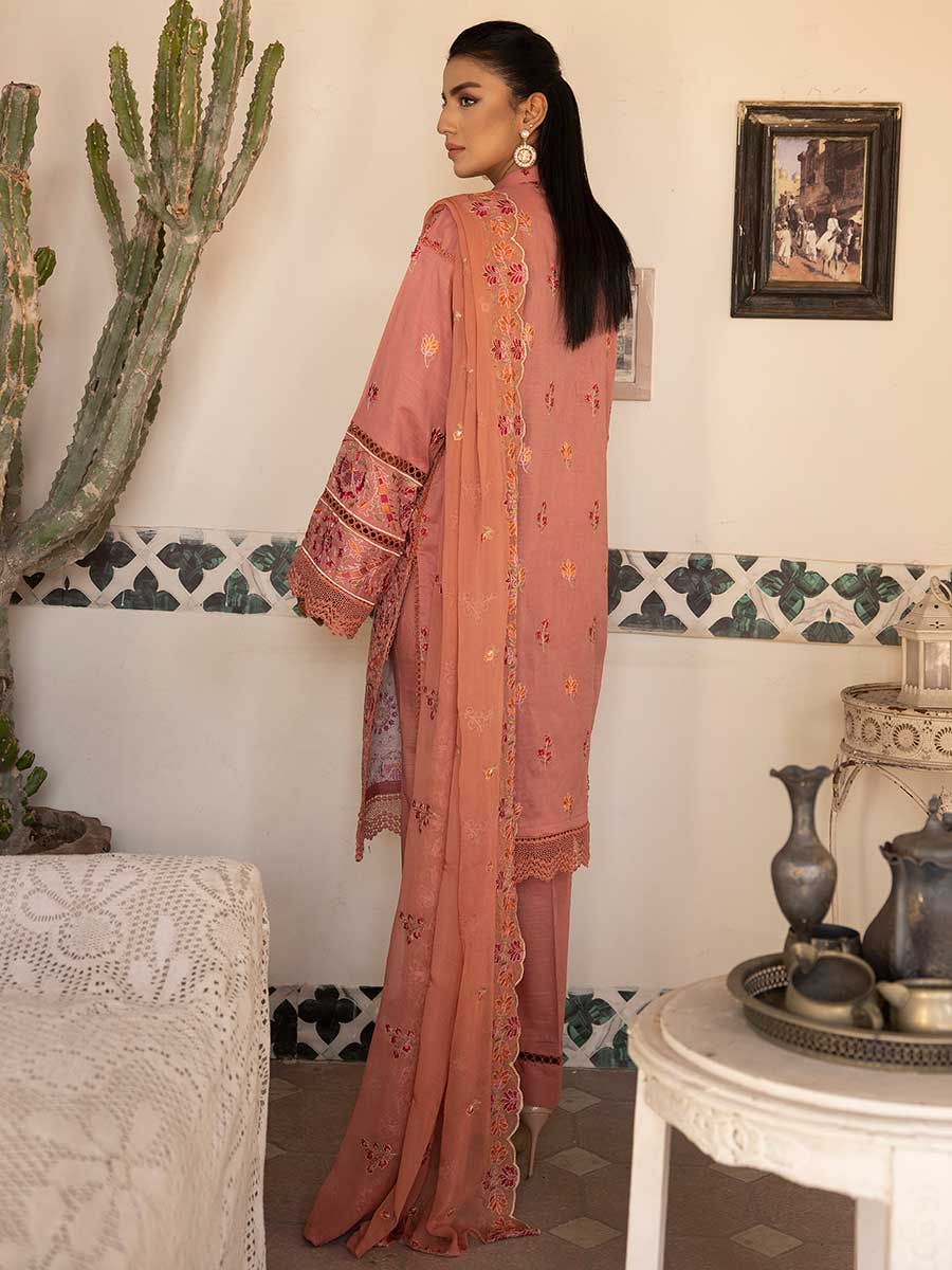 Majestic Embroidered Lawn Dress Unstitched 3pc D-01