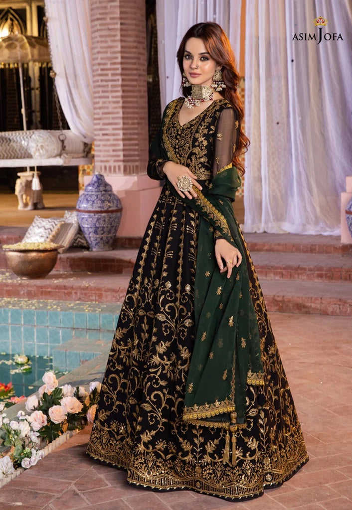 Mehr o Mah by Asim Jofa Festive Embroidered 3pc Unstitched Suit AJM-01