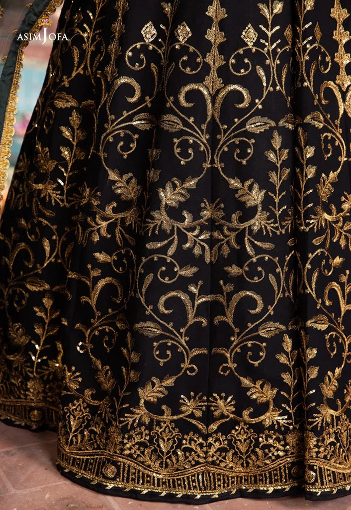 Mehr o Mah by Asim Jofa Festive Embroidered 3pc Unstitched Suit AJM-01