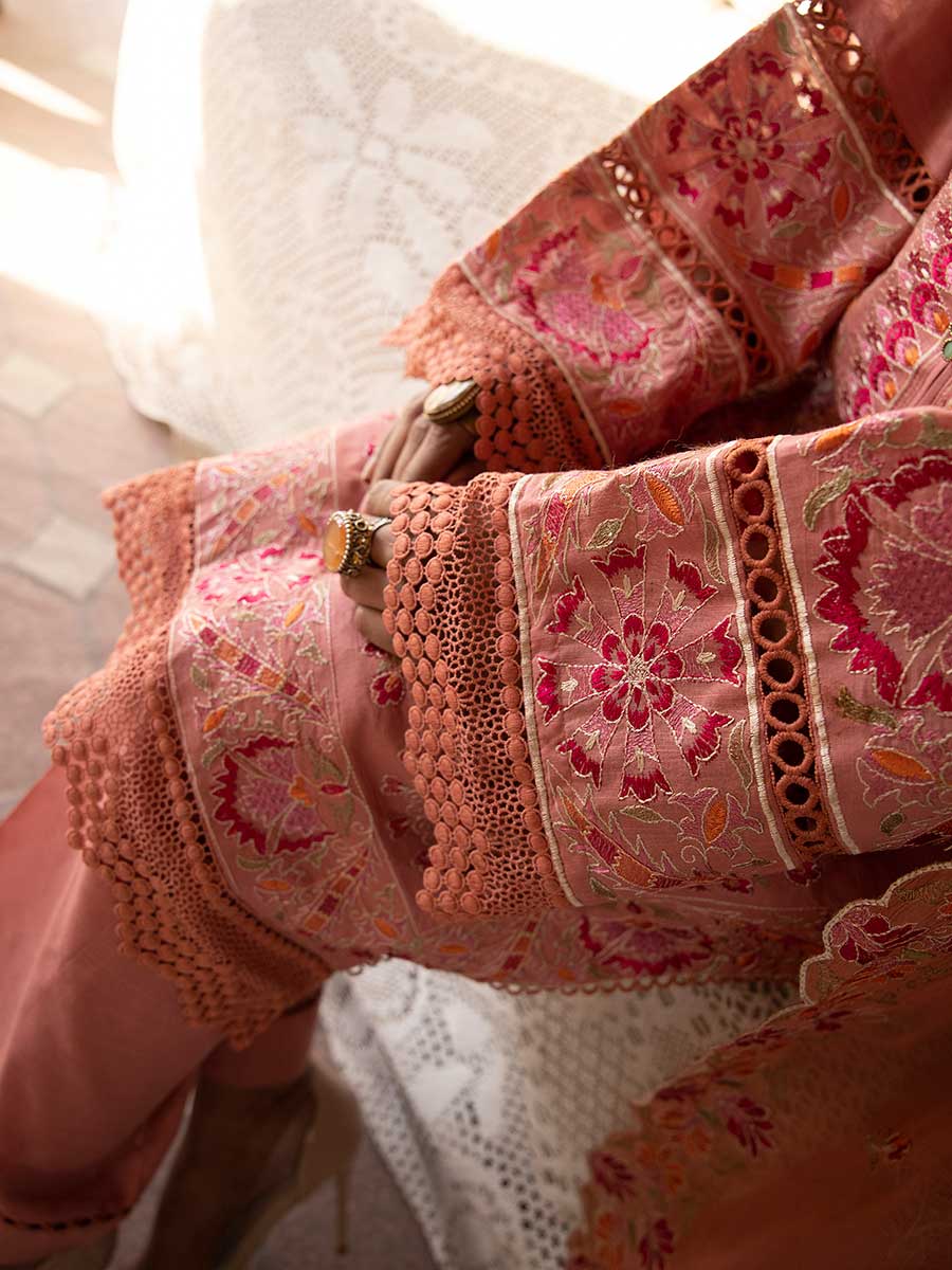 Majestic Embroidered Lawn Dress Unstitched 3pc D-01