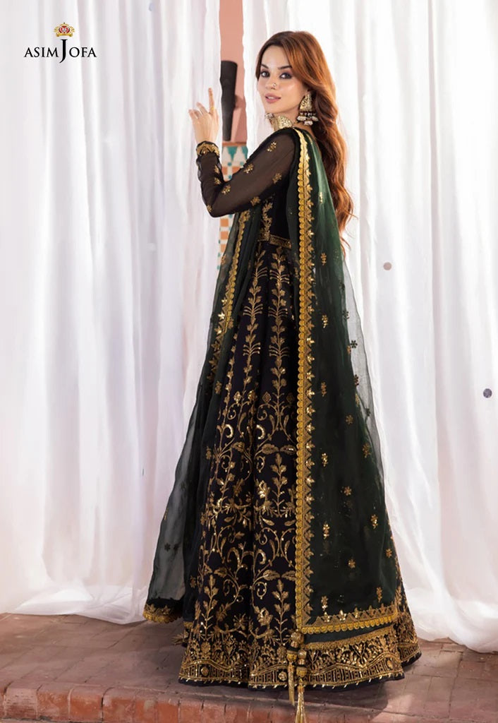 Mehr o Mah by Asim Jofa Festive Embroidered 3pc Unstitched Suit AJM-01