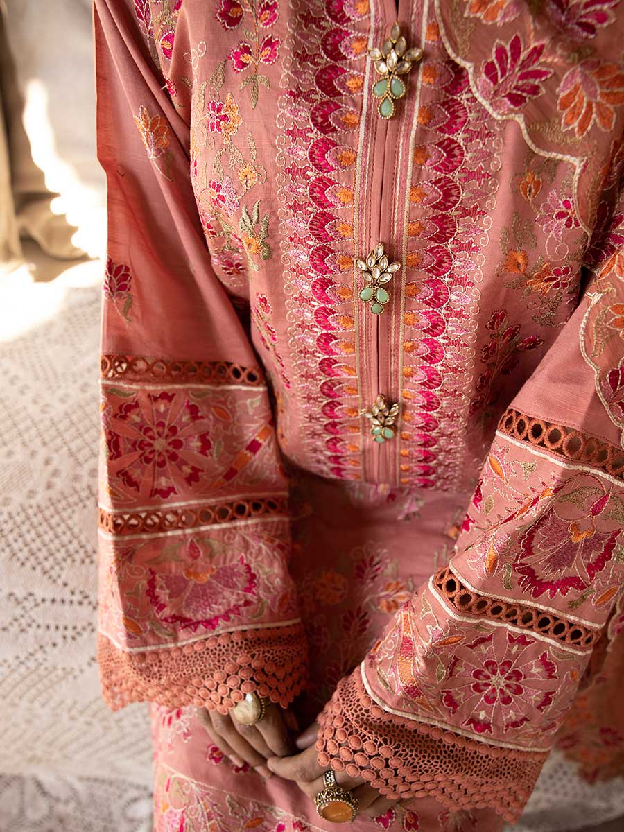 Majestic Embroidered Lawn Dress Unstitched 3pc D-01