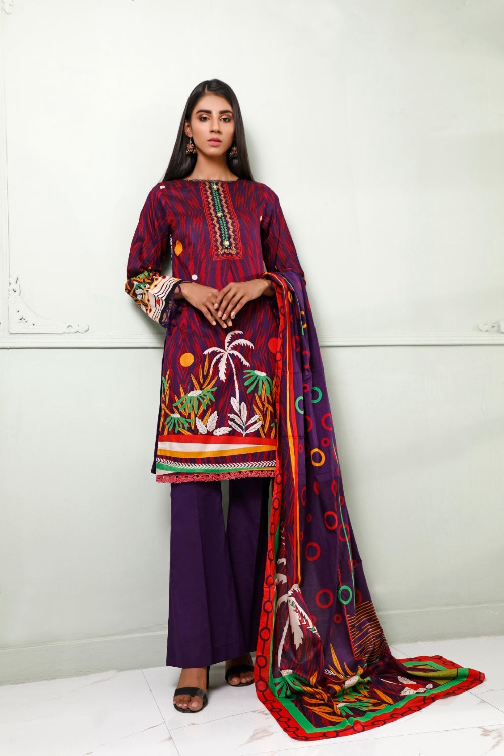 Ittehad Crystal Printed Lawn Unstitched 3 Piece Suit - LF-CL-21116-A-Summer Collection