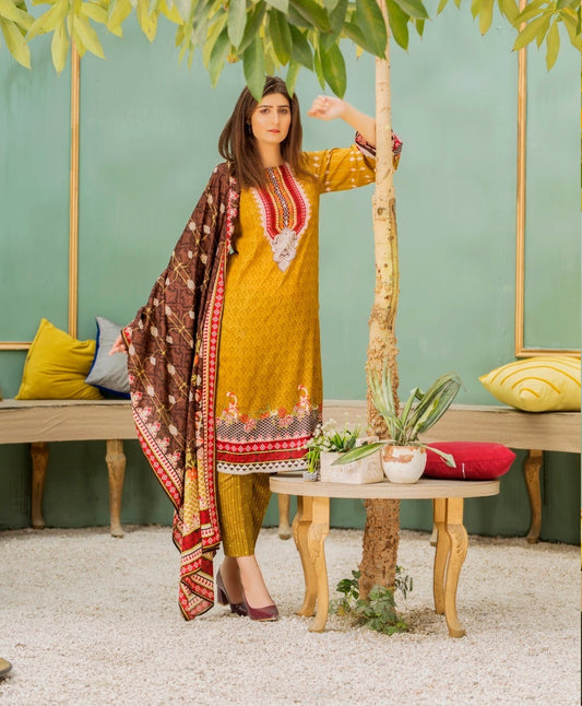 Ittehad Crystal Printed Lawn Unstitched 3 Piece Suit - LF-CL-21126 A- Summer Collection
