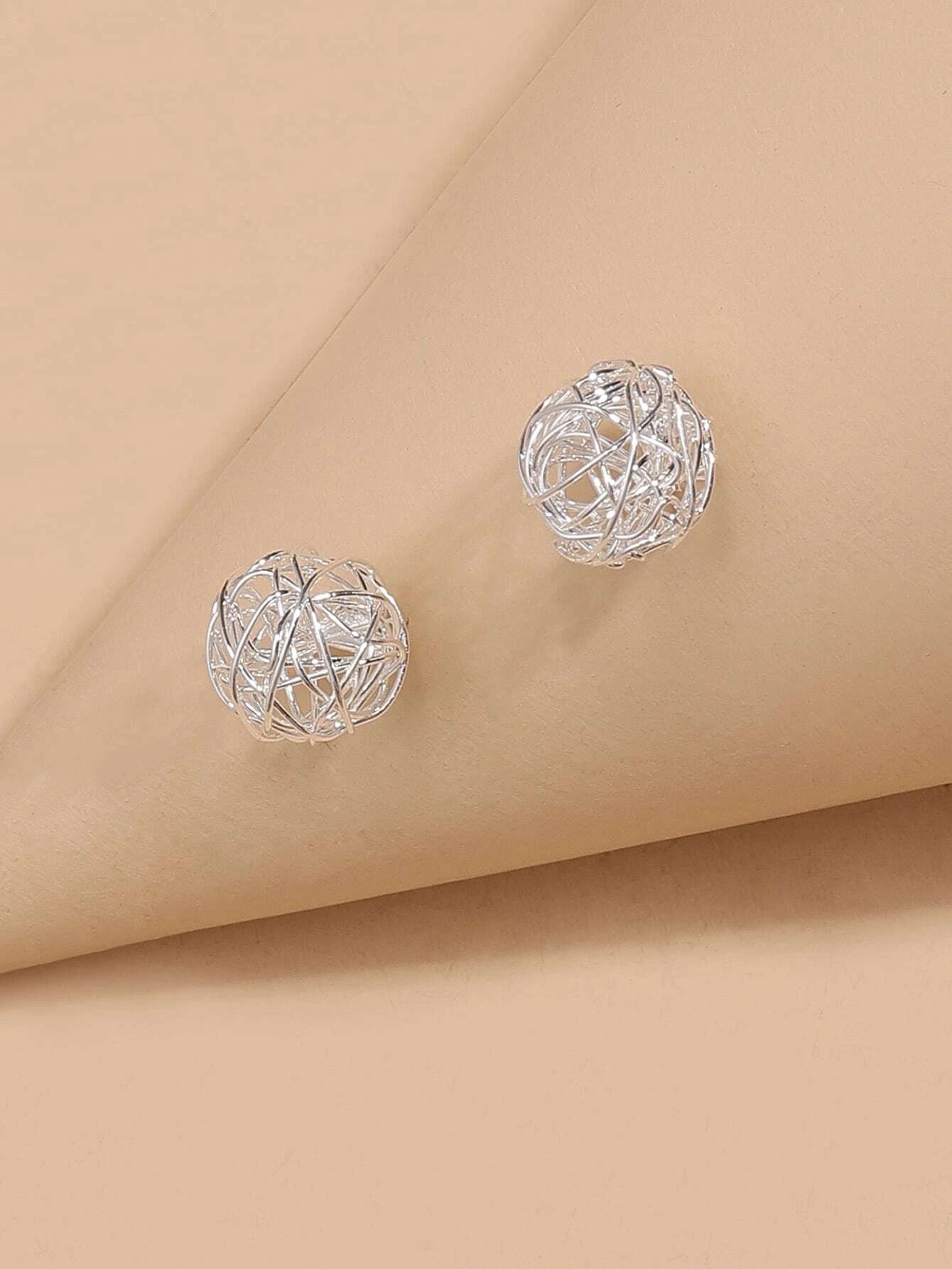 Ball Design Hollow Earrings - HDJ 212