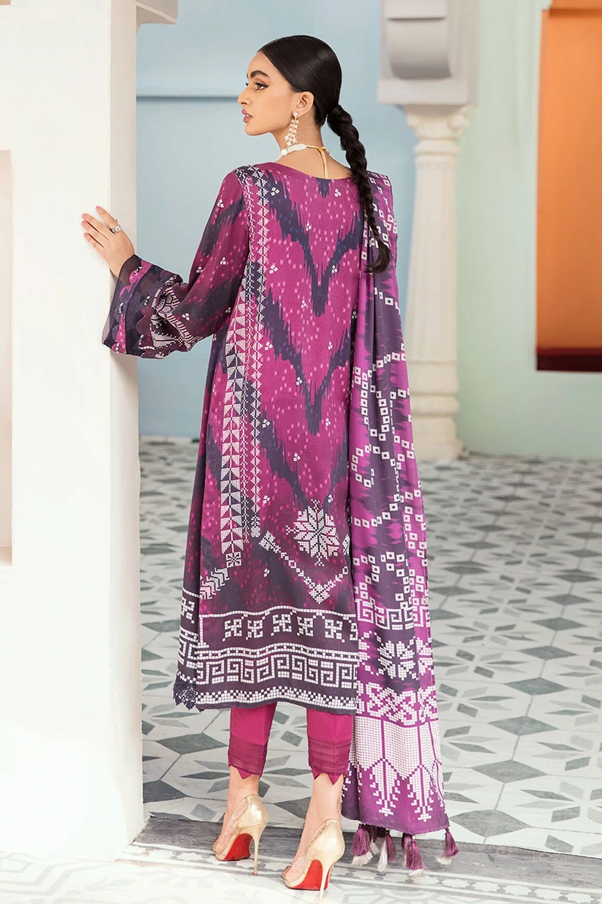 Nureh Signature Prints Marina Suits Unstitched 3 Piece SP-21 - Fall Winter