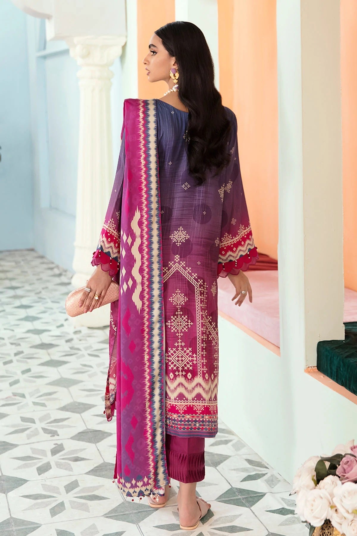 Nureh Signature Prints Marina Suits Unstitched 3 Piece SP-25 - Fall Winter