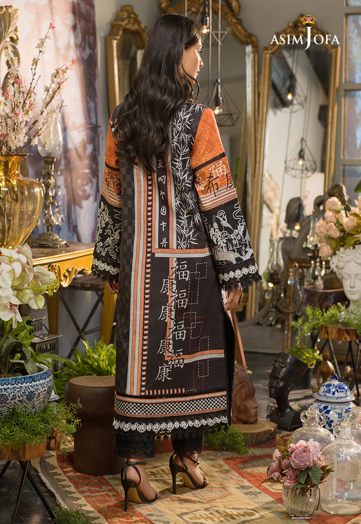 Rania By Asim Jofa Embroidered Lawn Shirt Unstitched 1 Piece AJPR-29
