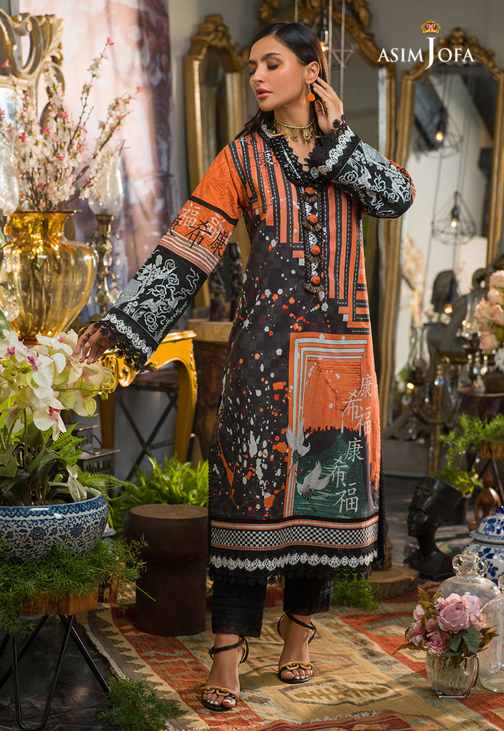 Rania By Asim Jofa Embroidered Lawn Shirt Unstitched 1 Piece AJPR-29