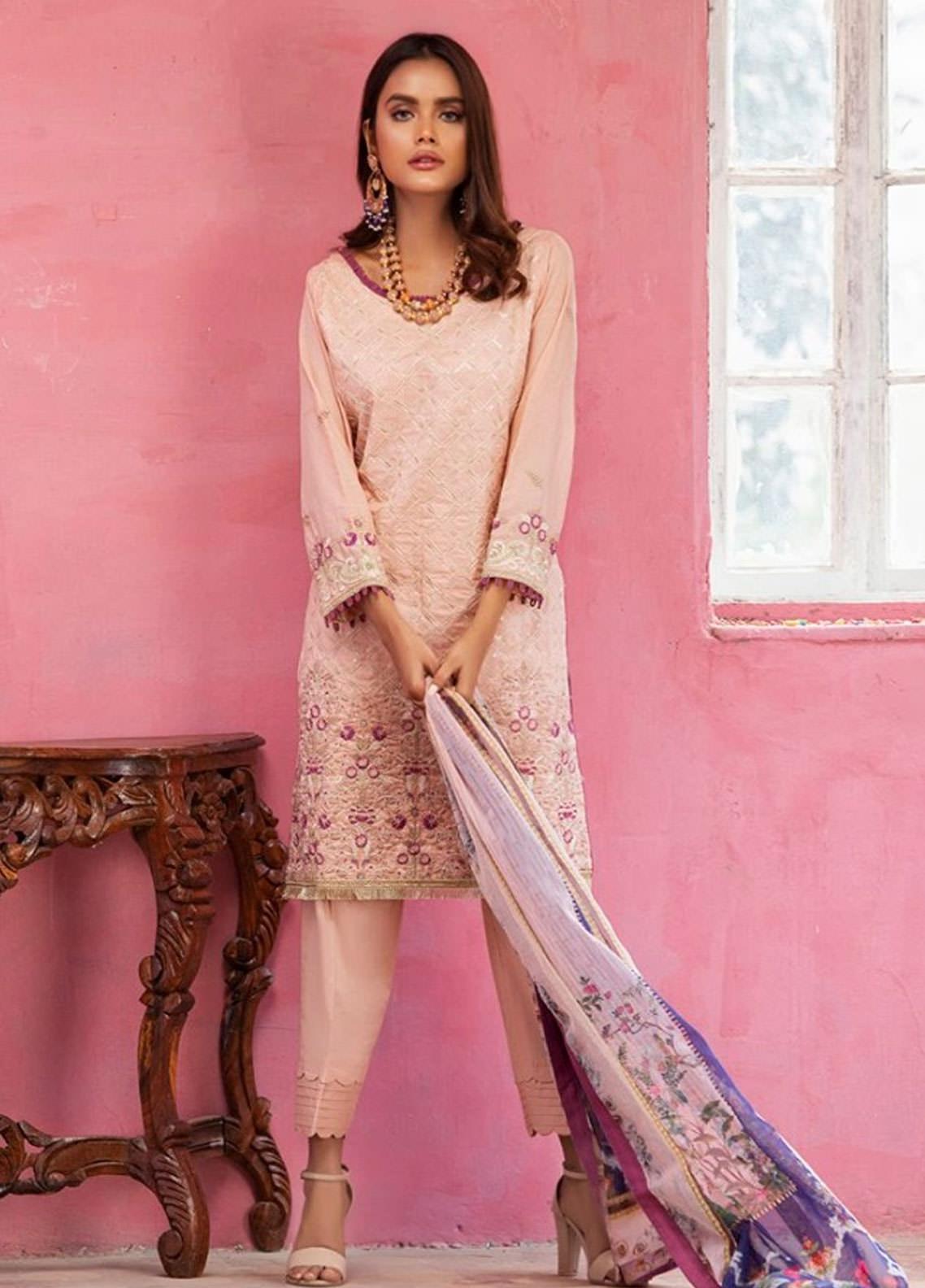 Kalyan Festive Chikankari Embroidered Lawn Unstitched 3 Piece Suit – K2-2