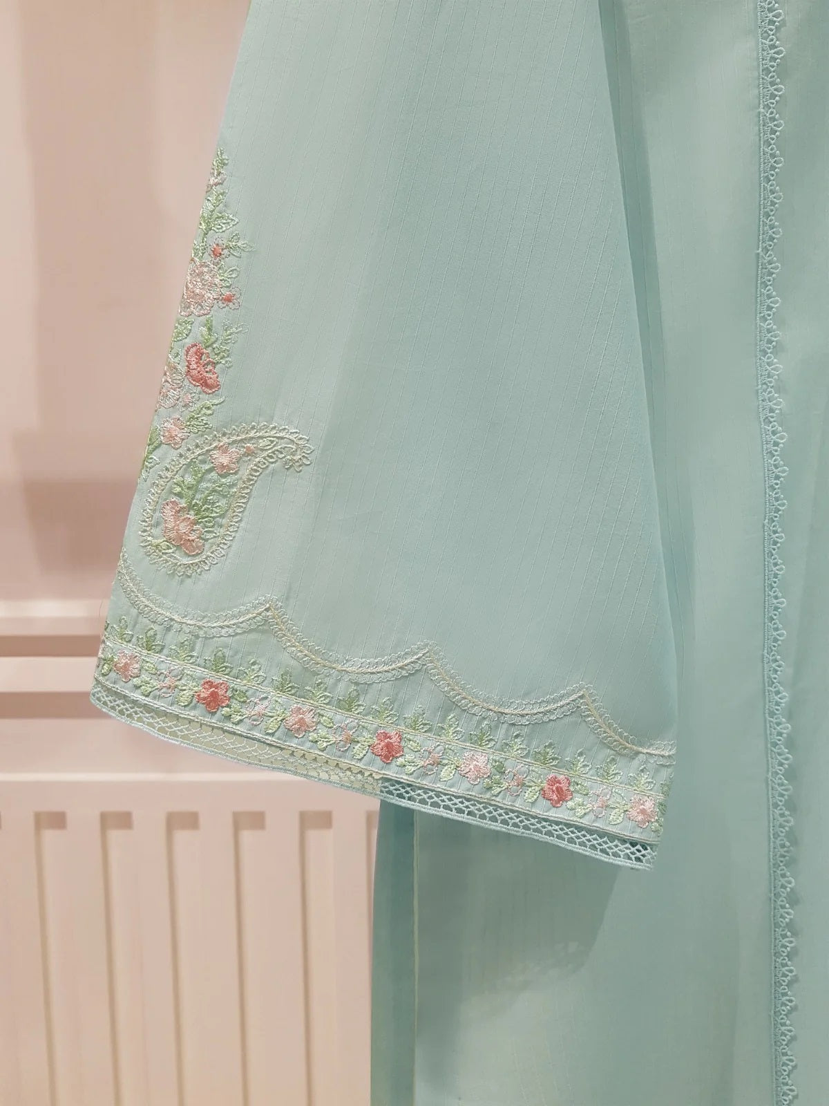 Agha Noor Pure Jacquard Lawn Embroidered Stitched Shirt HD-427601