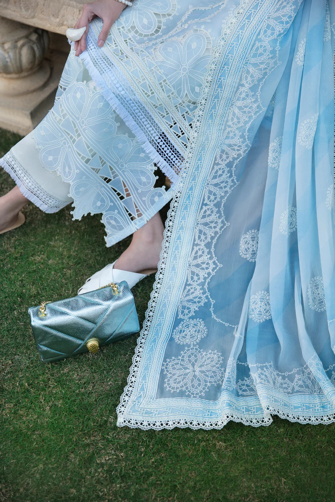 Sable Vogue Embroidered Lawn Suits Unstitched 3 Piece SL-02-23-V1 ALYSSA - Luxury Collection