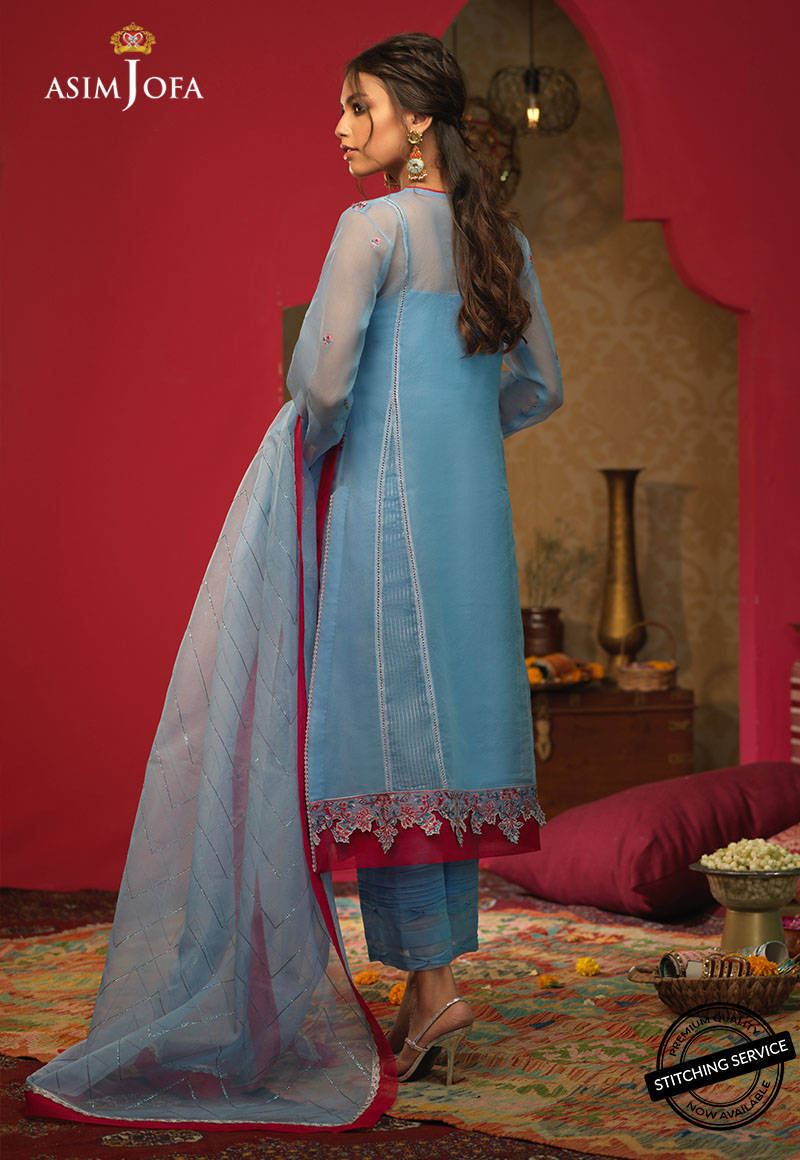 Asim Jofa Festive Organza Unstitched 3 Piece Suit - AJFC 32
