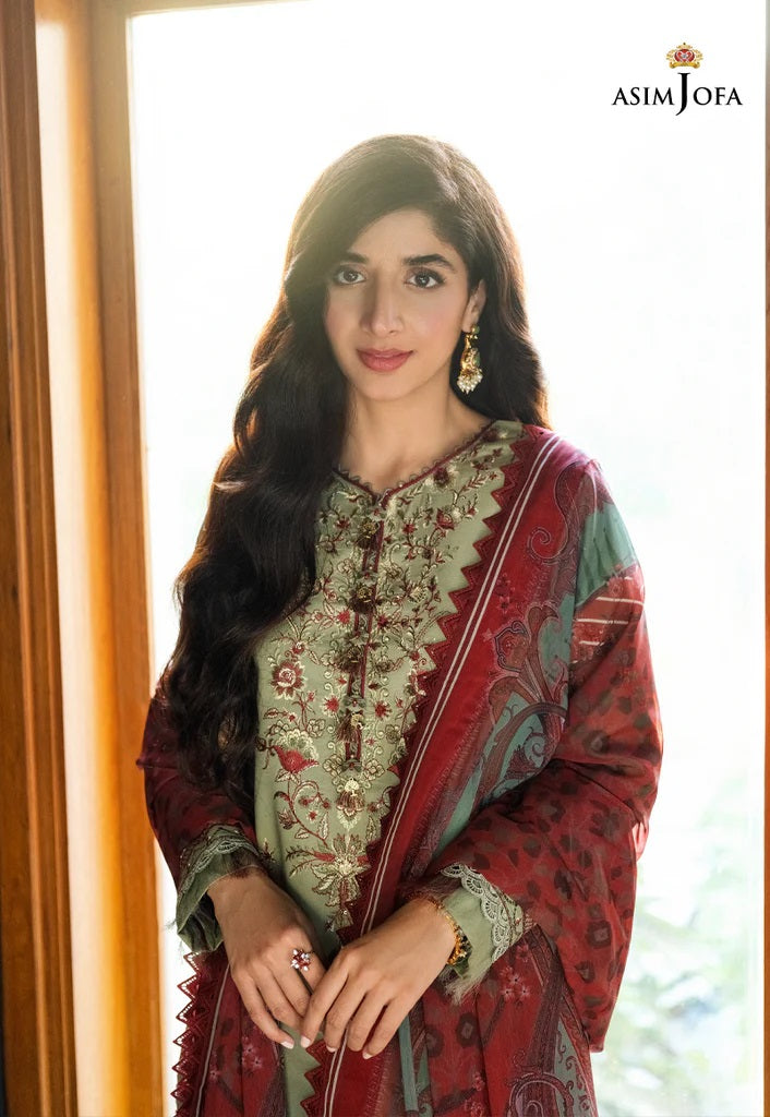 Rania by Asim Jofa Embroidered Lawn Suits Unstitched 2 Piece AJRP-33