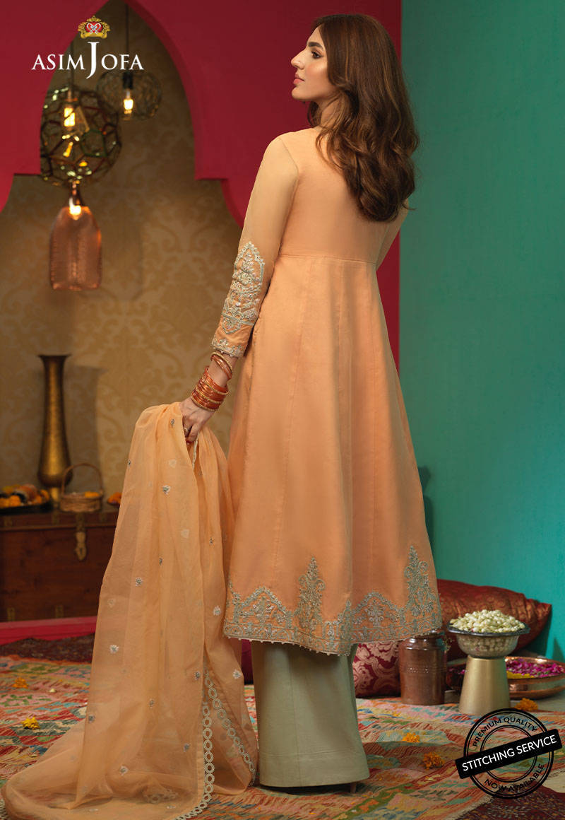 Asim Jofa Festive Organza Unstitched 3 Piece Suit - AJFC 34