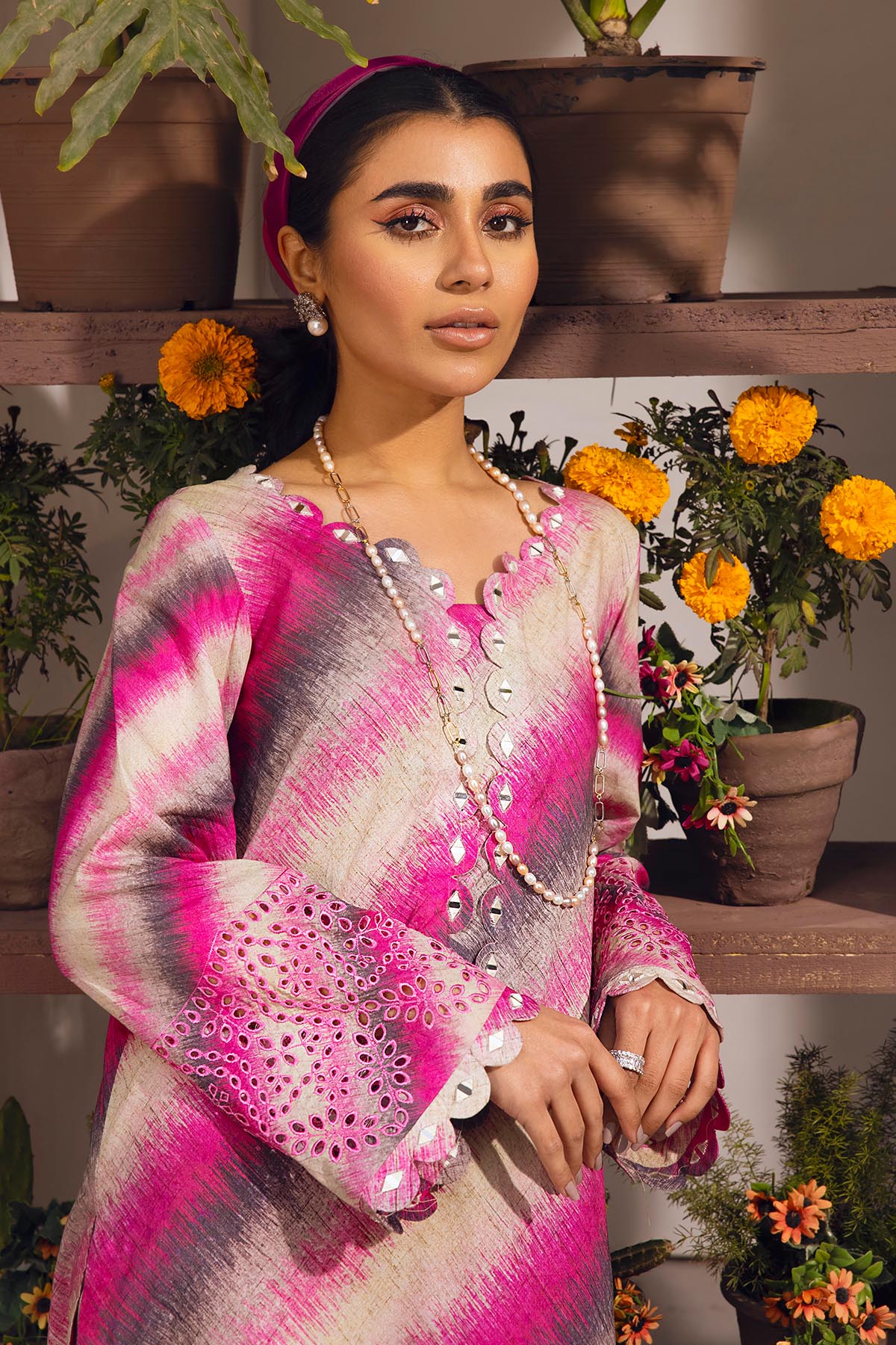 Ballerina By Nureh Embroidered Lawn Suits Unstitched 2 Piece NU2- 35 - Summer Collection