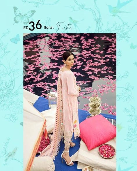 Charizma Eid Embroidered Lawn Unstitched 3 Piece Suit - ED 36 Floral Fiesta