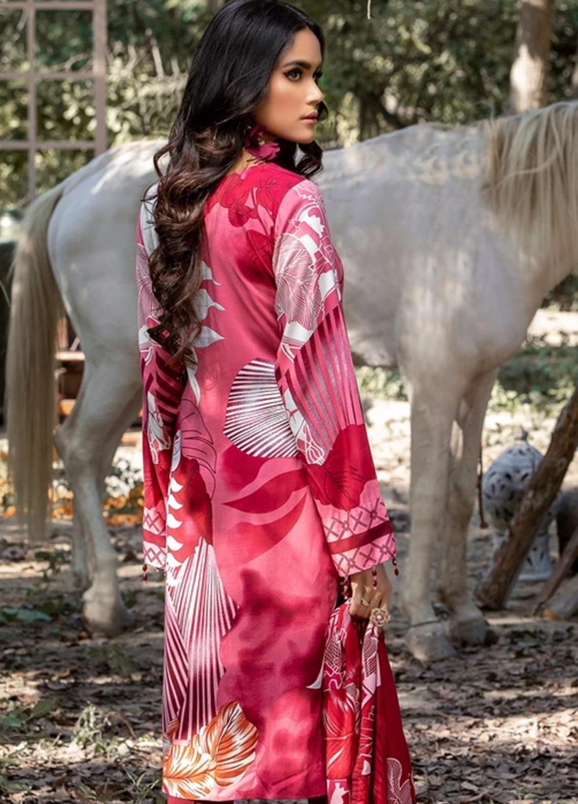 Salitex Embroidered Linen 3 piece Unstitched Suit - WK 381a
