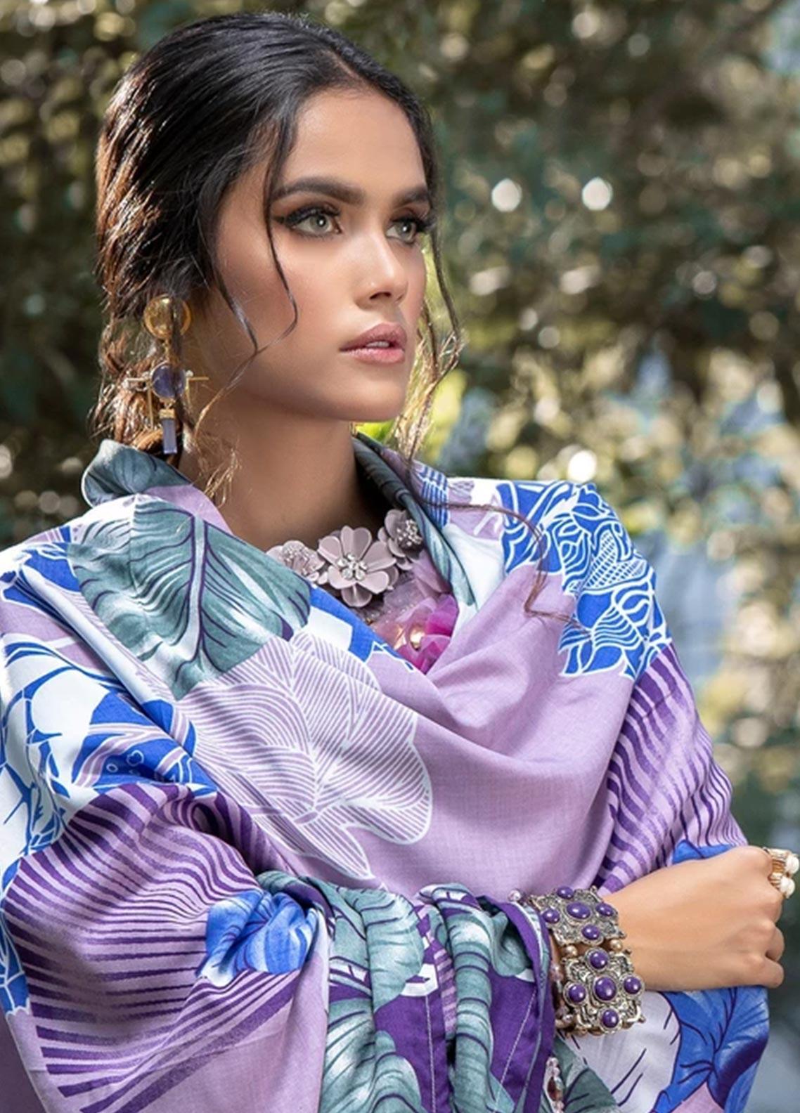 Salitex Embroidered Linen 3 piece Unstitched Suit - WK 381b