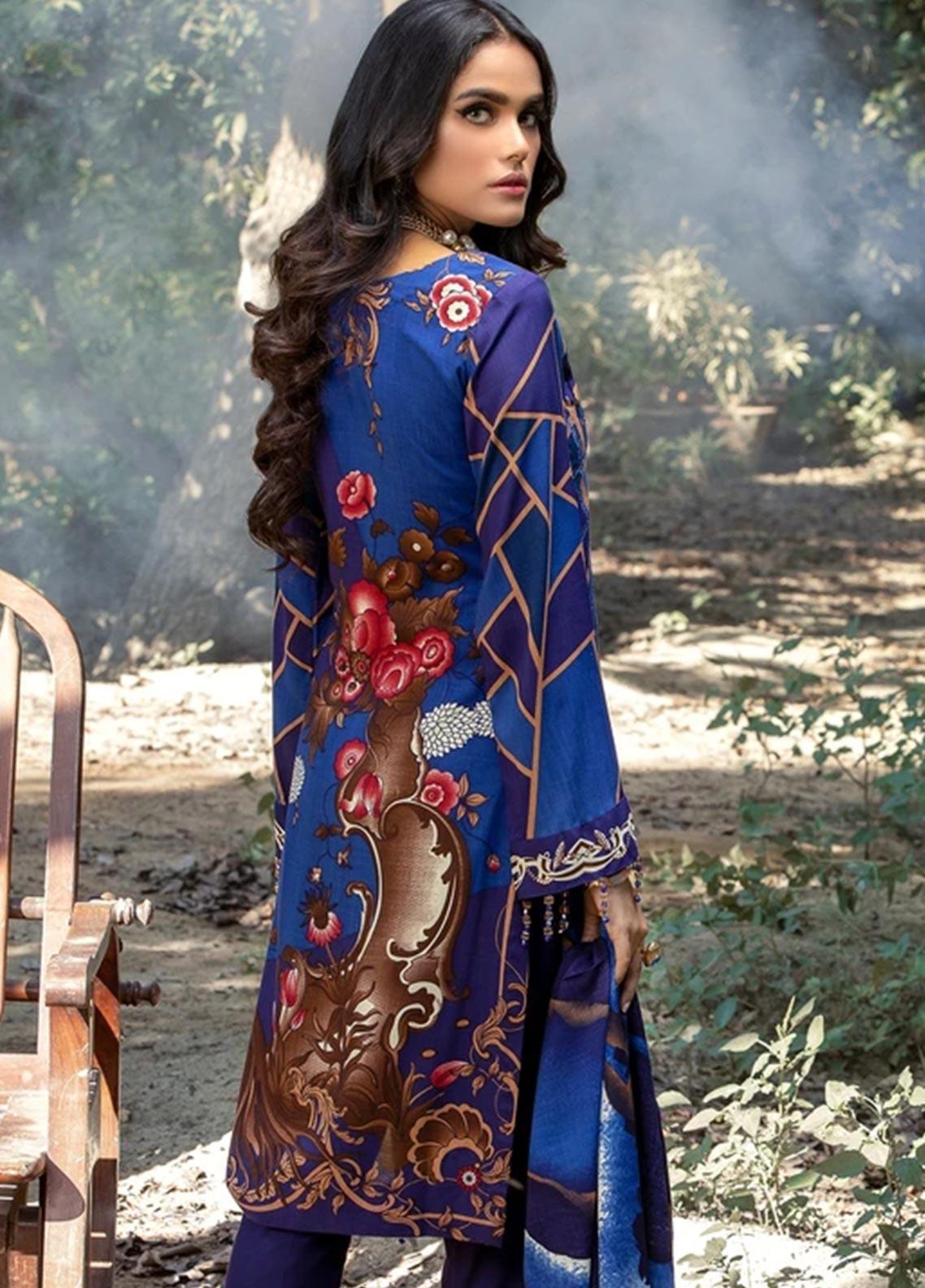 Salitex Embroidered Linen 3 piece Unstitched Suit - WK 382b