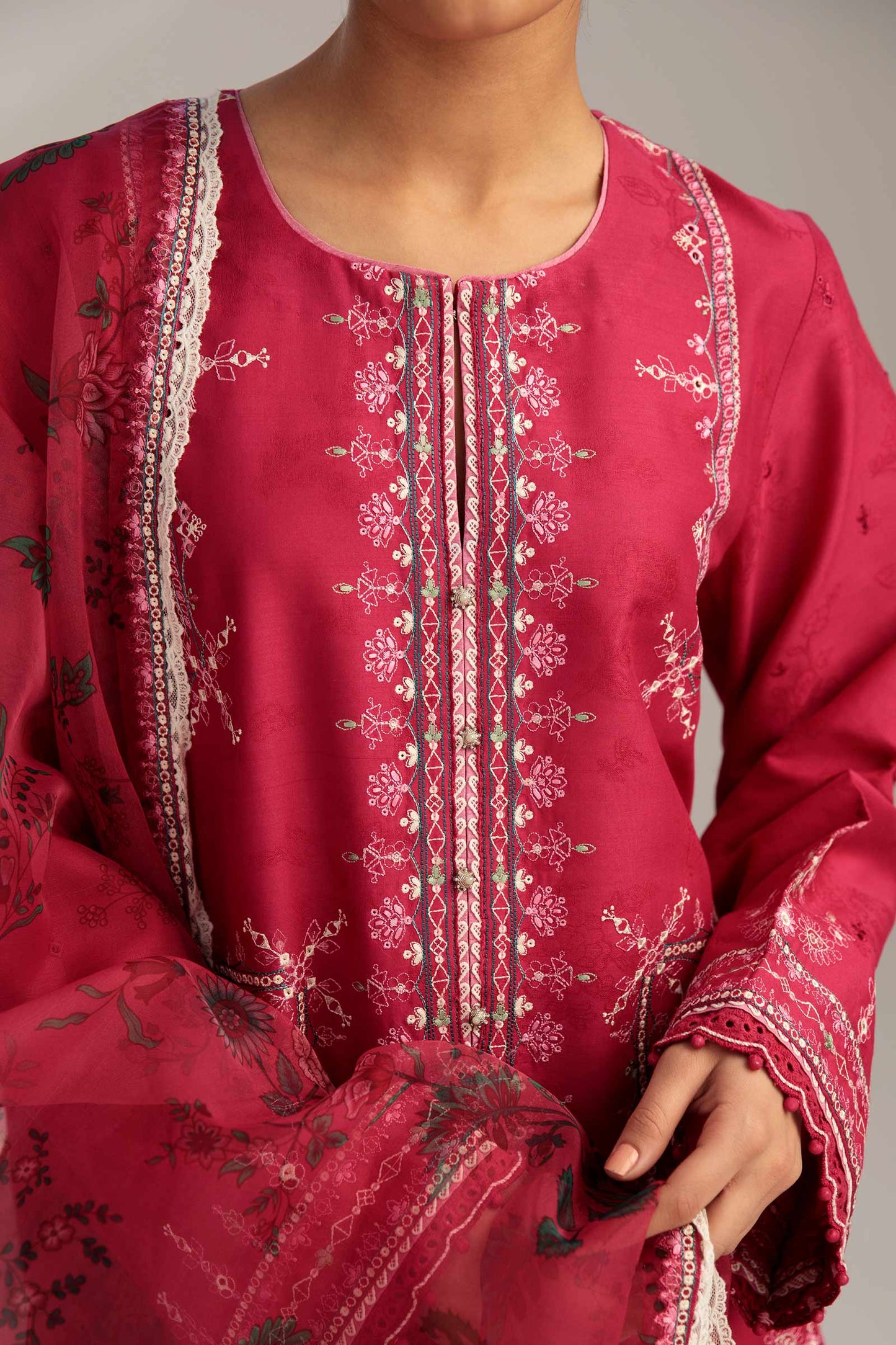 Coco by Zara Shahjahan Embroidered Lawn Suits Unstitched 3 Piece Z23-3b