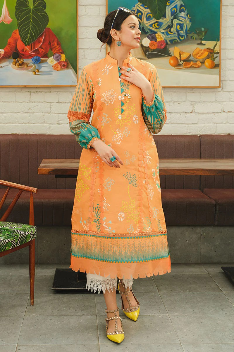 Rang Rasiya Printed Lawn Unstitched Kurti RRT-03 Rose Mary - Pret Collection