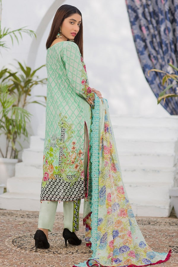 Noor Jahan Embroidered Lawn Unstitched 3 Piece Suit - SS03