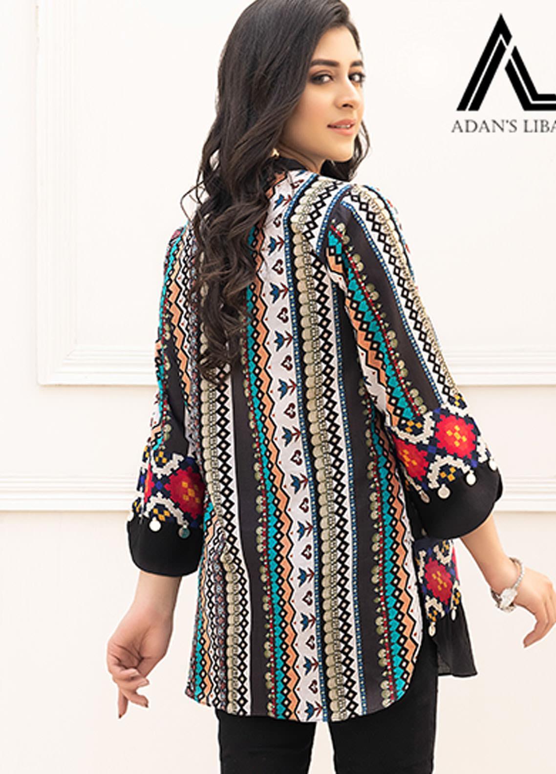 Retro by Adan's Libas Printed Lawn Stitched Kurtis ALRT D-03